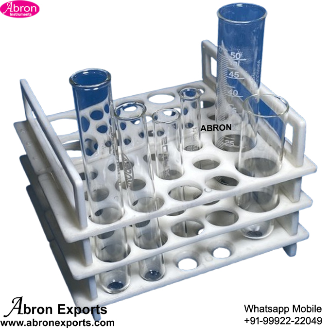 Test Tube Stand Rack PP Polypropylene Dia 30mm 50ml 25ml 15ml10ml 20Tube 3Tair 10pc Abron AC-526P3020 